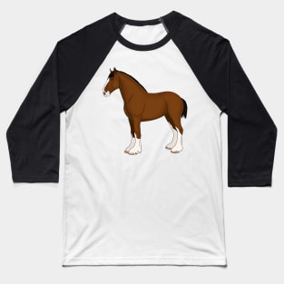 Clydesdale Horse Baseball T-Shirt